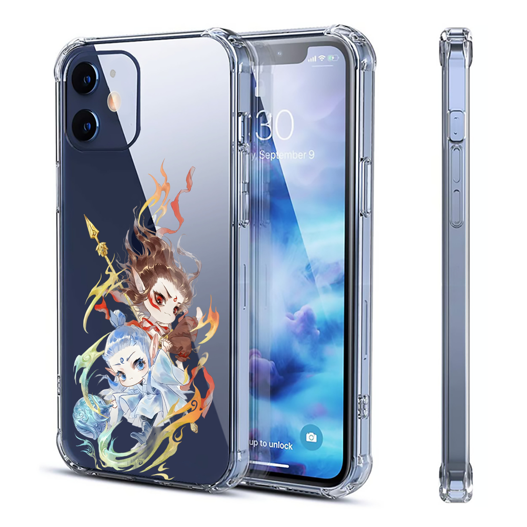 （画像用） Ne Zha 2 ナタ 魔童の大暴れ 【iPhone 12シリーズ対応】透明スマホケース（クリアソフトケース）